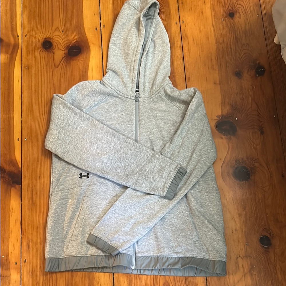Under Armour Light Gray Full-Zip Hoodie